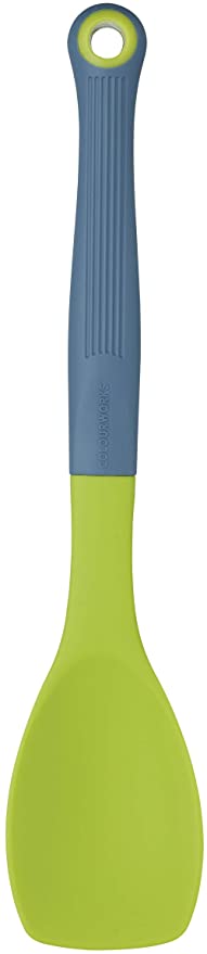 KitchenCraft Colourworks Silicone Spatula Spoon, Apple, 29 cm
