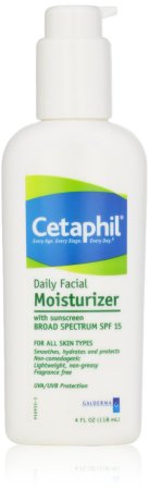 Cetaphil Fragrance Free Daily Facial Moisturizer SPF 15 4-Ounce Bottles Pack of 2