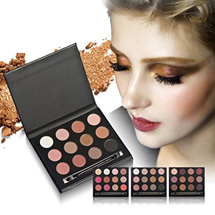 Ladygo Best Pro Eyeshadow Palette Makeup Matte/Shimmer Glitter 12 Colors Eye Shadows Warm Natural Bronze Smoky Highly Pigmented Professional Nudes Cosmetic Set Kit 0.5 Oz.-2# Elegant Smoky Series