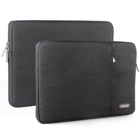 Laptop Sleeve, HSEOK Waterproof Fabric Polyester Pouch Sleeve Carrying Case Bag Cover for 12.9 iPad Pro & 13-13.3 inch Notebook Computer / MacBook Air / MacBook Pro, Black