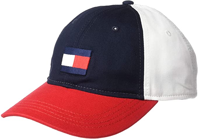 Tommy Hilfiger Men's Tourist Baseball Cap, Sky/Apple RED, OS