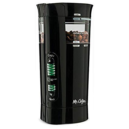 Mr. Coffee IDS77 Electric Coffee Blade Grinder with Chamber Maid Cleaning System, Black