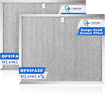 2 Pack Allure Range Hood Filter BPS1FA30 11-3/4" x 14-1/4" x 3/8" - Exact Fit Bro.an QS1 30" Nu.tone WS1 QS2 Range Hood, Replaces 99010299 BPS2FA30 99010305 S99010305 AP3378953 by TOMOON