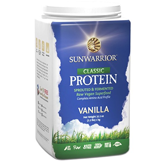 Sunwarrior - Classic Protein, Raw Wholegrain Brown Rice, Vanilla, 47 Servings (2.2 lbs)