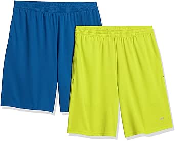 Amazon Essentials Men's Performance Tech Loose-Fit Shorts (Available in Big & Tall), Pack of 2