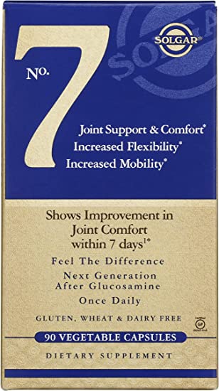 Solgar No. 7 Joint Support and Comfort, Increased Mobility & Flexibility, Gluten-Free, Dairy-Free, Non-GMO, 90 Vegetarian Capsules