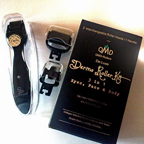 3 in 1 Total Face /Eyes / Body Skin Derma Care (0.5   1.0  1.0) DeLuxe. Elegant Home Rolles Kit (180 600 1200) for Acne Scar ,Banish Cellulite and Stretch Marks   E-Book