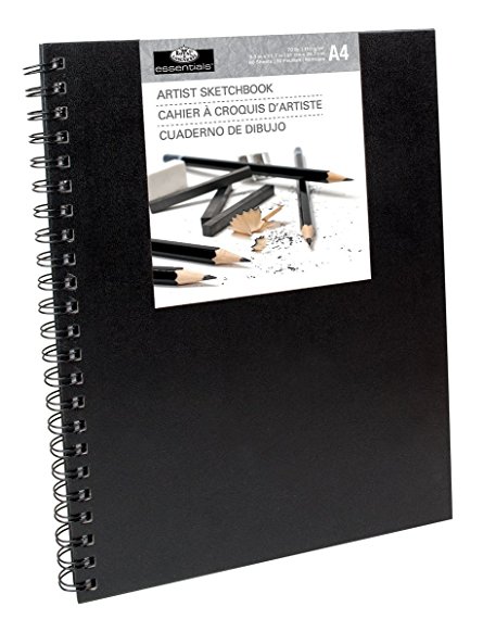 Royal & Langnickel A4 8.3 x 11.7 inch Sketchbook with Spiral Side (80 Sheets)