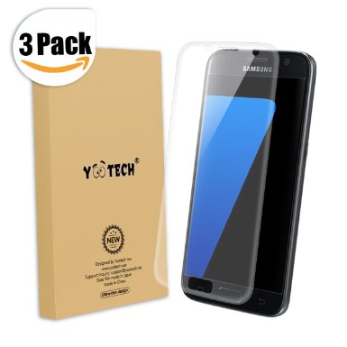 Galaxy S7 Screen Protector Full CoverageYootech 3-Pack Anti-Bubble HD Ultra Clear Film Edge to Edge Screen Protector for Samsung Galaxy S7Lifetime Warranty