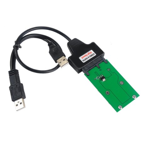Makerfirereg Mini PCIe mSATA 5CM SSD to Micro SATA or USB Adapter Converter Card