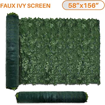 TANG by Sunshades Depot 58" x 156" inch Artificial Faux Ivy Privacy Fence Screen Leaf Vine Decoration Panel with 130 GSM Mesh Back