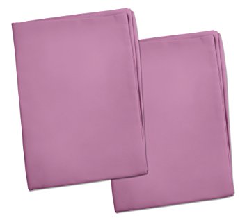 2 Purple Lavender Toddler Pillowcases - Envelope Style - For Pillows Sized 13x18 and 14x19 - 100% Cotton With Soft Sateen Weave - Machine Washable - ZadisonJaxx Bellacolour Collection - 2 Pack