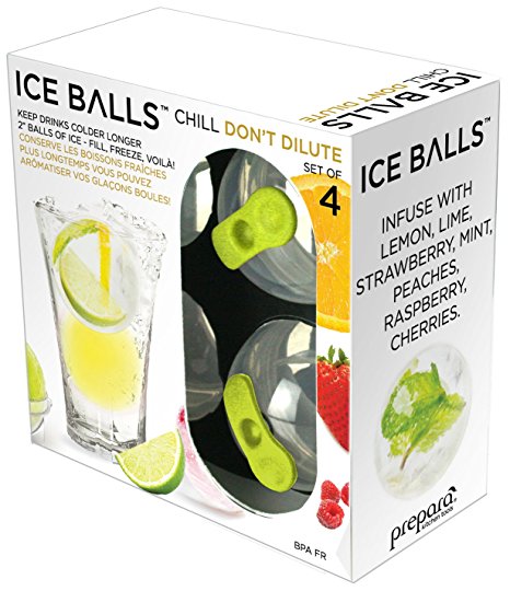 Prepara Ice Balls, Green and Black, Set of 4