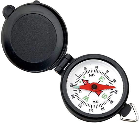 Coleman Company Pocket Compass with Plastic Case, Black/White