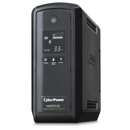 CyberPower CP1000PFCLCD PFC Sinewave UPS 1000VA 600W PFC Compatible Mini-Tower