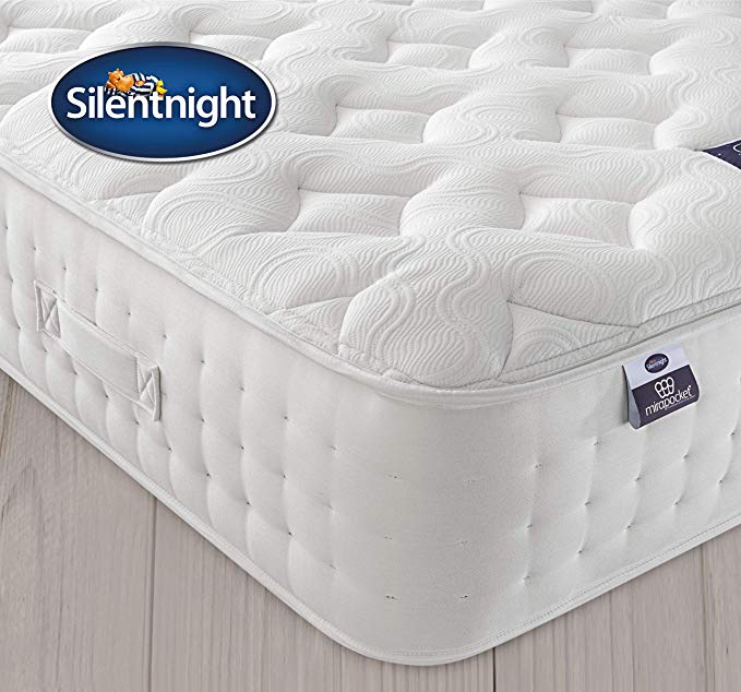 Silentnight 2800 Pocket Spring Mattress with Memory Foam | Tailored Head-to-Toe Support | Soft Knit Cover | Medium Firm | Single (90 x 190 cm)