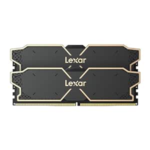 Lexar THOR 32GB (2x16GB) DDR5 RAM 6000MT/s CL32 1.3V Desktop Memory with Heatsink, AMD Expo and Intel XMP 3.0 (Black) LD5U16G60C32LG-RUD