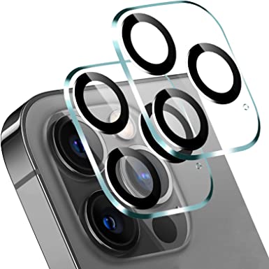 SUPTMAX Camera Lens Protector for iPhone 12 Pro Max [Scratch Proof]iPhone 12 Pro Max Camera Protector Tempered Glass [Ultra Clear] iPhone 12 Pro Max Lens Cover Case (2 Pieces-Black)