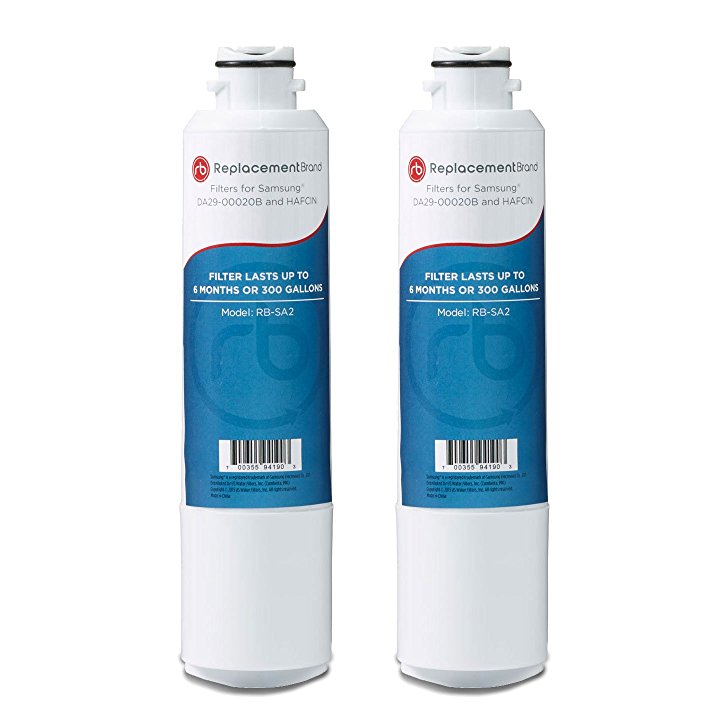 ReplacementBrand Samsung DA29-00020B Comparable Refrigerator Water Filter, Pack of 2