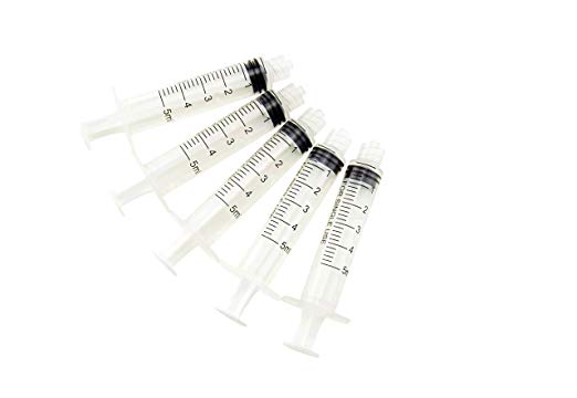 Karlling Pack of 5 X 5 ml 5cc Syringes Without Needle