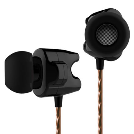 TTPOD T1 High Fidelity Definition Dual Dynamic Professional In-ear Earphone Black