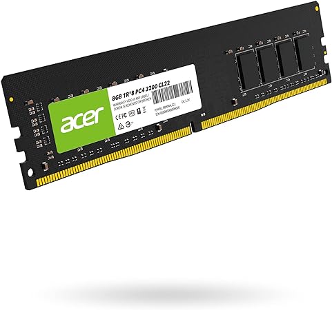 Acer UD100 8GB Single RAM 3200 MHz DDR4 CL22 1.2V Desktop Computer Memory - BL.9BWWA.222