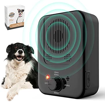 bubbacare Anti Barking Device, Auto Dog Barking Control Devices with 3 Adjustable Level, Sonic Dog Barking Deterrent Smart Detect Dog Barking up to 16-33 Ft Range Safe for Dogs Humans