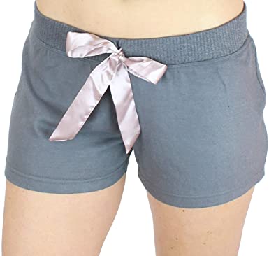 Ms Lovely Women's Ultra Soft Sleep Lounge Shorts with Satin Tie - Cute Comfy Style