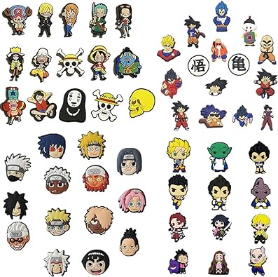 Na Outlets Unisex 70 PCS Anime PVC Shoe Charms for Shoes and Bracelets Wristbands Party Gifts, Accessories for Halloween, Easter, Christmas, Birthdays, Party Gifts.