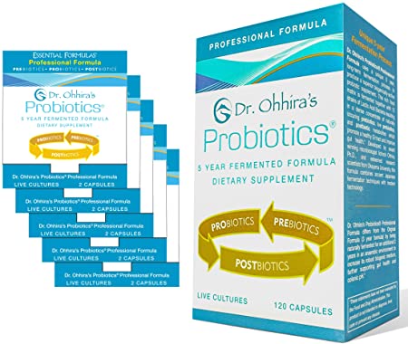 Dr. Ohhira's Probiotics Professional Formula - 120 Capsules with Bonus 5 Travel Size Samples (10 Capsules Bonus)