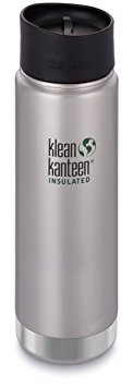 Klean Kanteen Wide Mouth Insulated Stainless Steel Bottle with Leakproof Cafe Cap 2.0