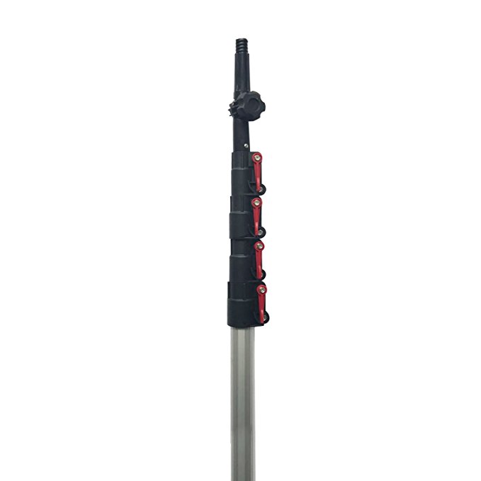 Pole 6-24 Ft. Multi purpose Extension Pole for Duster, Paint Roller, window cleaning Light Bulb Changer, Hanging Christmas lights, Gutter cleaning, Telescoping Pole, Cleaning tool,Professional Grade