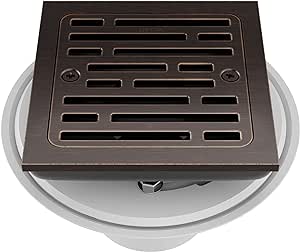 Delta Faucet 4 Inch Tile-In Square Shower Floor Drain Oil Rubbed Bronze, Shower Drain Kit, Square Shower Drain, Chrome Shower Drain, Shower Floor Drain, Venetian Bronze DT062412-RB