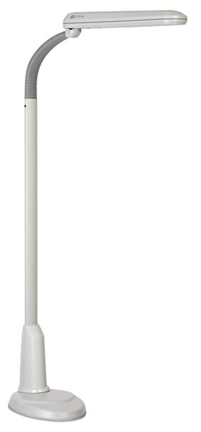 Ott-Lite L24554 Task Plus High-Definition 24-Watt Floor Lamp, Dove Grey