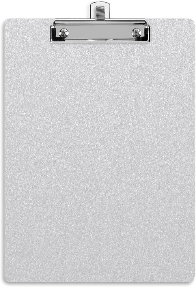 Piasoenc Wood Clipboard, Recycled Hardboard ClipBoards, Gray Clipboard for Office,School, A4 Standard Size 9" x 12.5", Clip Boards, Paper Clip Holder, Document Holder, Writing Board with Pen Holder