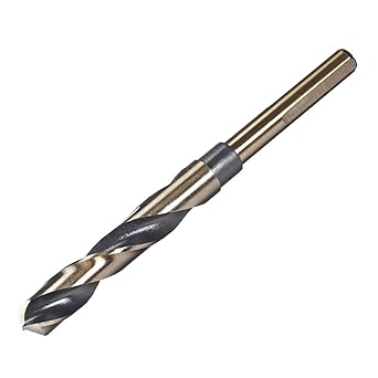 uxcell Reduced Shank Twist Drill Bits 14mm High Speed Steel 4341 with 10mm Shank for Stainless Steel Alloy Metal Plastic Wood