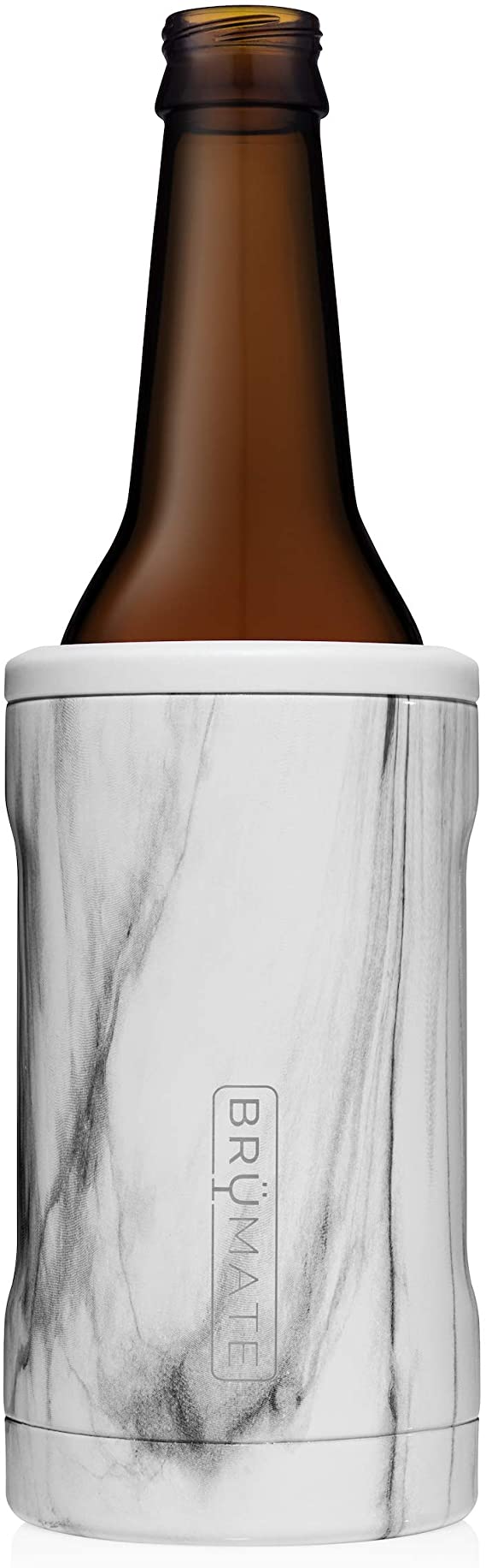 BrüMate Hopsulator BOTT'L Double-walled Stainless Steel Insulated Bottle Cooler for 12 Oz Bottles (Carrara)