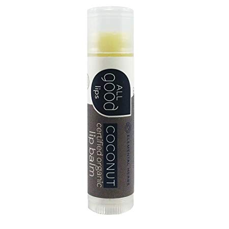 All Good Organic Lip Balm for Soft Smooth Lips - Calendula, Lavender, Olive Oil, Beeswax, Vitamin E (Coconut)