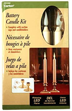 Xodus Innovations LLC LED Classic Christmas Window Candle with Suction Cup, Set of 2
