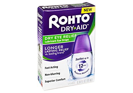 Rohto Dry Relief Lubricant Eye Drops, 0.34 Ounce