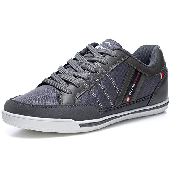 alpine swiss Mens Stefan Suede Trim Retro Fashion Sneakers