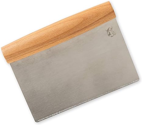 Nordic Ware Nordicware Scraper 02105 Dough Cutter, with Beechwood Grip, Stainless Steel Blade, Silver