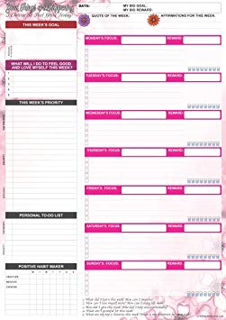 Weekly Planner - Advanced Weekly Planning System Tear Off To Do Pad Designed To Increase Productivity and Happiness - Planner Pad NEW 8.5" x 11" Size