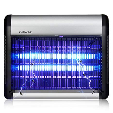 Bug Zapper Fly Trap Mosquito Killer Insect Killer, Home Night Lamp 6000 Sq.Ft Coverage 2800v Grid 20w Bulbs. Great for Commercial Industrial Use. Indoor Use 100% Refund Guarantee for Our Insect Trap.