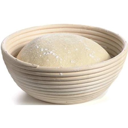 iCooker Banneton Proofing Basket for Bread and Dough 8-Inch - Best Round Professional Brotform with Rising Pattern