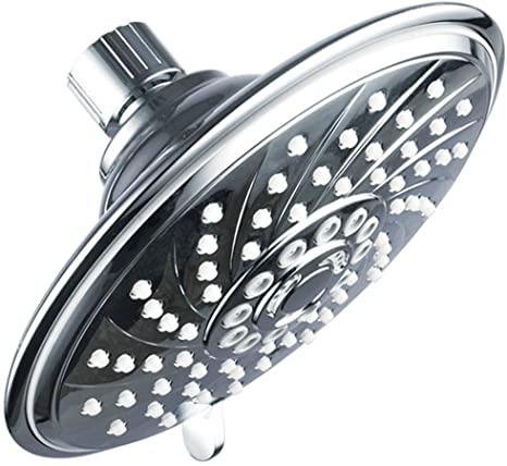 HotelSpa® Resort Collection Ultra-Luxury 6-Setting 6 Inch Rainfall Shower-Head (Premium Chrome)