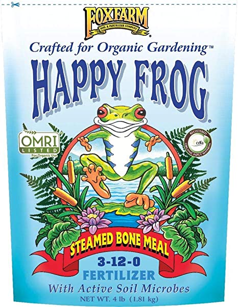 Fox Farm FX14680 FoxFarm Happy Frog Steamed Bone Meal Fertilizer, 4 lb Bag Nutrients