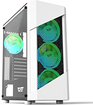darkFlash DLX22 NEO Mid Tower Computer Case, E-ATX/ATX/Micro-ATX/Mini ITX Airflow PC Gaming Case, Hinged Tempered Glass Side Panel, USB Type-C Port, Cable Management System