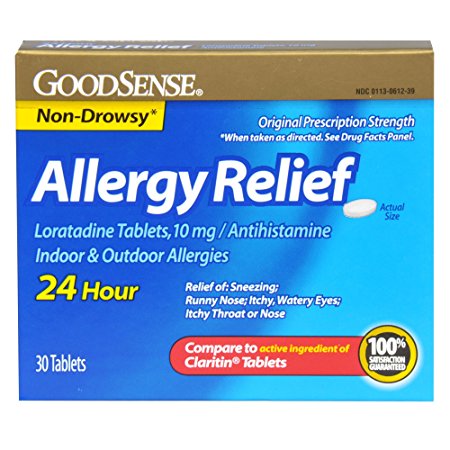 GoodSense Allergy Relief Loratadine Tablets, 10 mg, Antihistamine, 30-Count