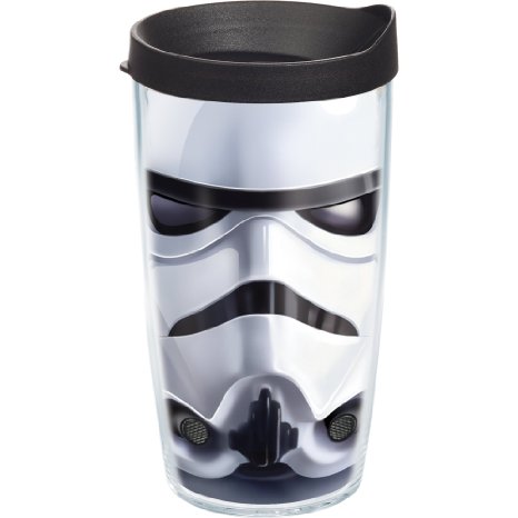 Tervis Storm Trooper Helmet Wrap Bottle with Black Lid, 16-Ounce, Star Wars